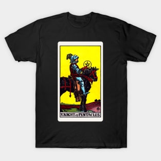 Card #75 - Knight Of Pentacles - Rider Waite Smith Tarot T-Shirt